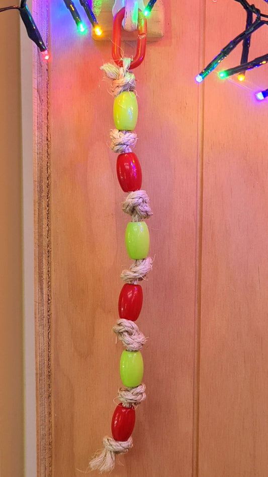 Christmas Green & Red Sisal Rope Toy