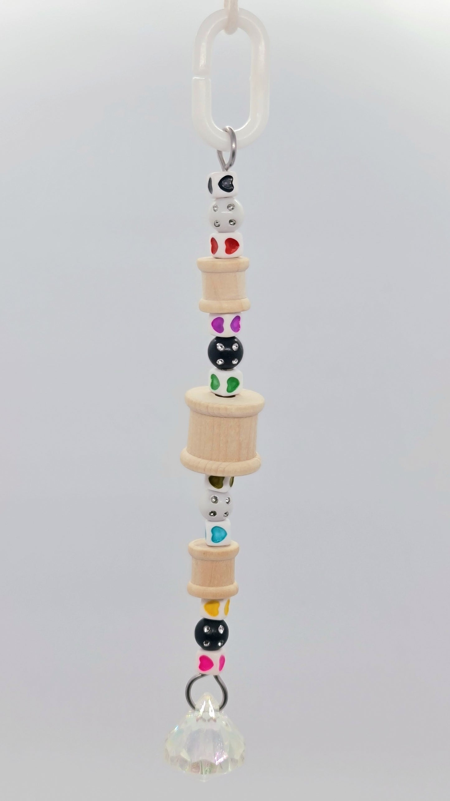 Rainbow Hearts & Wooden Spools Toy