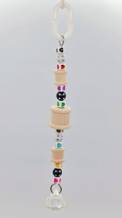 Rainbow Hearts & Wooden Spools Toy
