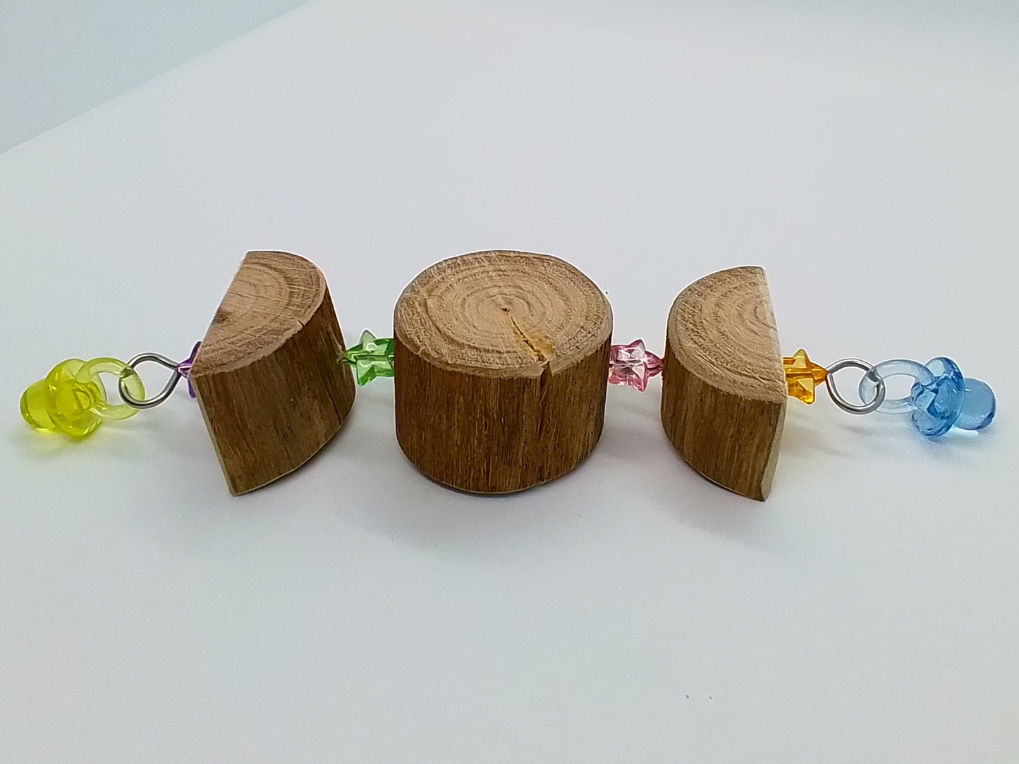 Rainbow Stars Natural Timber Foot Toy