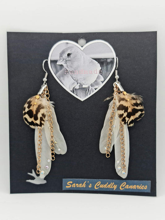 BB Lovebird & Bentley Feather Earrings