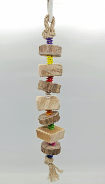 Timber Shapes Rainbow Beaded Sisal Rope Toy